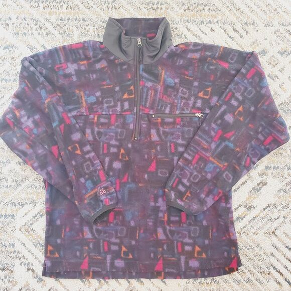Nike ACG Other - VTG 90's Nike ACG FIT Geometric Fleece Pullover 1/4 Zip Up Jacket Patagonia SZ L